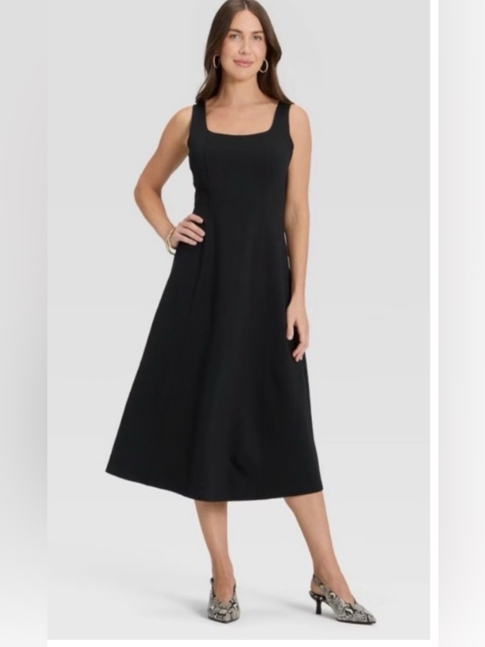 NWT Square Neck Fit and Flare Dress